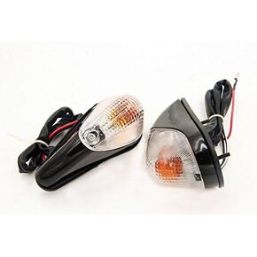 XKH- Motorcycle Clear Euro Led Flush Mount Turn Signal Compatible with Kawasaki Ninja Ex 250 Yzf R6S [B00Y7C423I]