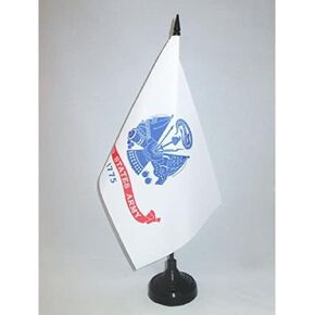 AZ FLAG USA 1775 Table Flag 5'' x 8'' - US - American Army Desk Flag 21 x 14 cm - Black Plastic Stick and Base