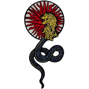 Snake Body Lion Patch Embroidered Applique Badge Iron On Sew On Emblem