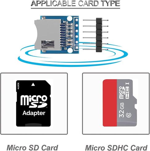 11 pcs SD Card Module Micro SD SDHC TF Card Adapter Reader Module with SPI Interface Level Conversion Chip with pinheader for Arduino in Saudi Arabia