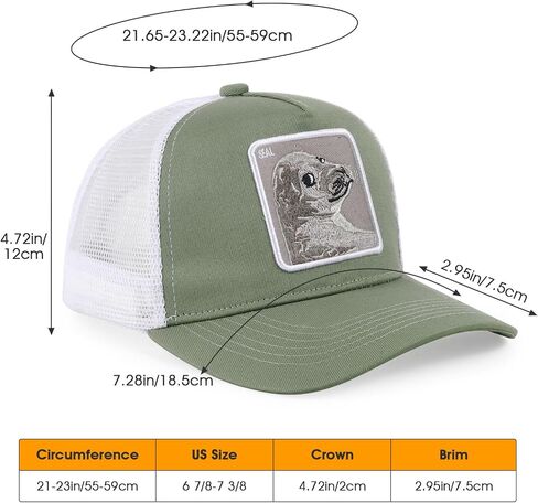 Mens Trucker Hats Mesh Snapback Animal Baseball Hats Unisex Running Sport Cap for Women Men in Saudi Arabia