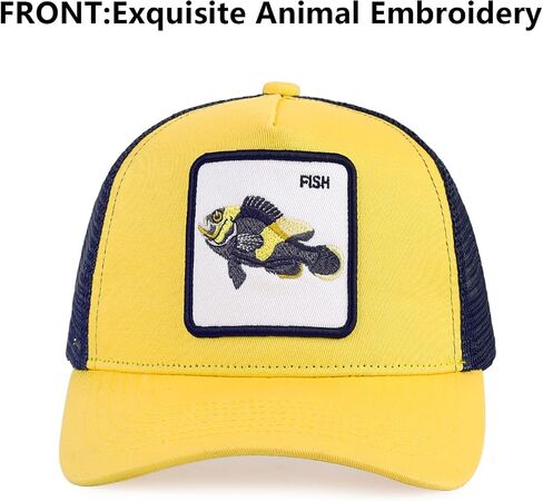Mens Trucker Hats Mesh Snapback Animal Baseball Hats Unisex Running Sport Cap for Women Men in Saudi Arabia