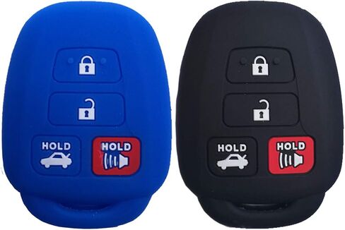 2Pcs Coolbestda Rubber 4buttons Key Fob Remote Protector Case Cover Keyless Entry Holder for 2016 2017 2018 2019 Toyota Corolla SE Camry SE LE Highlander RAV4 Avalon Venza Sequoia HYQ12BDM in Saudi Arabia