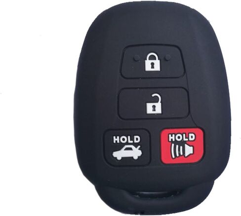 2Pcs Coolbestda Rubber 4buttons Key Fob Remote Protector Case Cover Keyless Entry Holder for 2016 2017 2018 2019 Toyota Corolla SE Camry SE LE Highlander RAV4 Avalon Venza Sequoia HYQ12BDM in Saudi Arabia