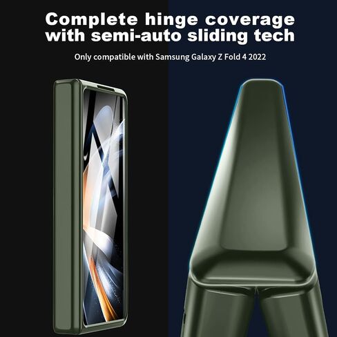 for Samsung Z Fold 4 Case: [Hidden Kickstand] [Wireless Charging], Full Body Hinge Protection Slim Case, Built-in Screen Protector Phone Stand Case for Samsung Galaxy Z Fold 4 5G Black in Saudi Arabia