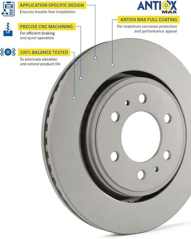 Goodyear Brakes 2142230GY | Coated Rear Brake Rotor fit Ford Explorer 19-13, Flex 19-13, Police Interceptor Sedan 19-13, Police Interceptor Utility 19-1 & More - See Applications Below in Saudi Arabia