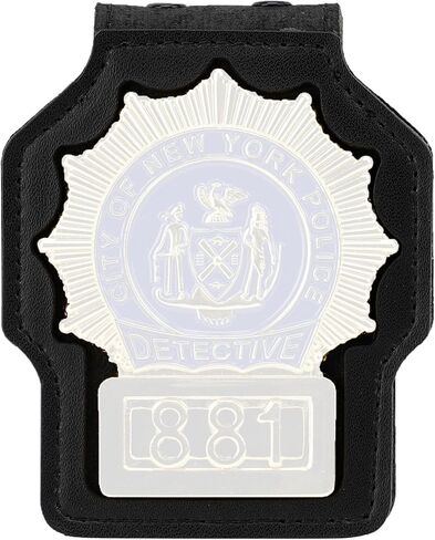 TT TYTX NYPD Shield Badge Holder, New Jersey Police Badge Holder, Patrol Officer Belt Clip Badge Holder with Universal Round Neck Stainless Steel Chain and Concealed Photo Pocket in Saudi Arabia