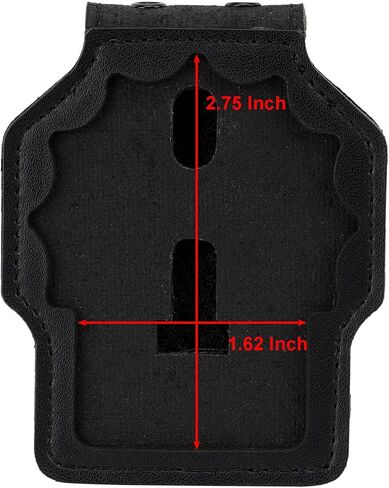 TT TYTX NYPD Shield Badge Holder, New Jersey Police Badge Holder, Patrol Officer Belt Clip Badge Holder with Universal Round Neck Stainless Steel Chain and Concealed Photo Pocket in Saudi Arabia