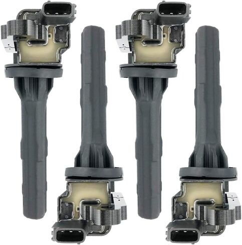 Set of 4 Ignition Coil Pack Compatible With Daihatsu YRV Copen Extol Materia Sirion Terios Toyota Sparky Duet Cami Avanza 1.3L 1998- K3-VE Replaces OEM FK0099 9004852130 90048-52130 (4) in Saudi Arabia