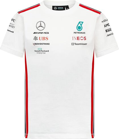 Mercedes AMG Petronas Formula One Team - Kids 2023 Team T-Shirt - White - Size: M (11/12 Years) in Saudi Arabia