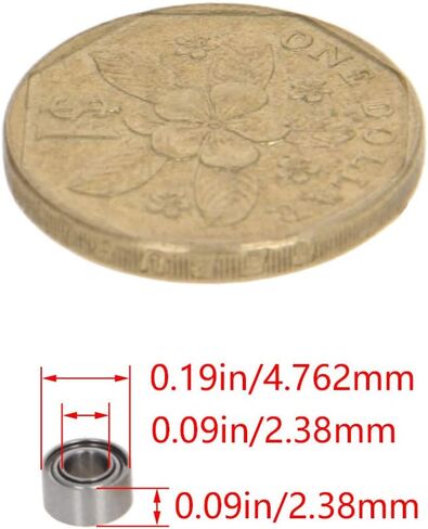 Bettomshin 2Pcs R16ZZ Bearings, 1inch Bore (2inch OD 0.5inch Wide) Deep Groove Ball Bearing w Sealed High-Speed Bearing GCr15 Steel, Double Shielded P0 Lever Bearings Small Bearings in Saudi Arabia