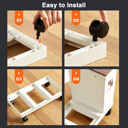 سلة قمامة بعجلات سعة 20 لترًا × 3 حجرات، سلة مهملات المطبخ المعاد تدويرها بالضغط على الغطاء المفتوح لفرز النفايات، إجمالي 16 جالونًا من حاوية القمامة للمنزل والمكتب وغرفة المعيشة in Kuwait