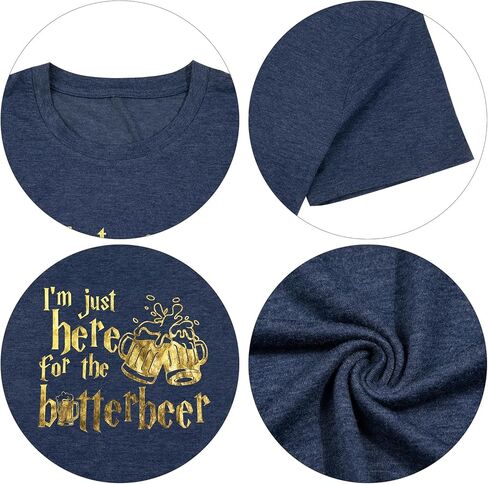 قمصان سحرية للنساء أنا فقط هنا من أجل قميص Butterbeer، قميص سحري، تي شيرت ساحرة، قمصان للإجازات in Kuwait
