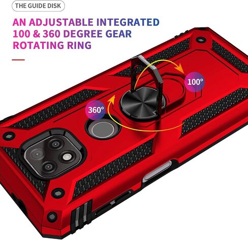 لحافظة Moto G Power 2021، مع واقي شاشة، [درجة عسكرية] 16 قدم. غطاء حماية تم اختباره من السقوط مع مسند مغناطيسي مثبت في السيارة لهاتف موتورولا موتو جي باور 2021، أزرق in Kuwait