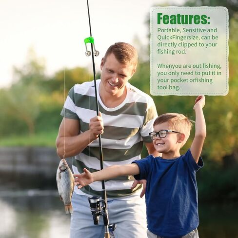 Honoson 200 Pcs Plastic Fishing Bells Clip on Fishing Rod Alarm Bell Fish Bite Alarm Fishing Bite Indicators with Dual Alert Bells in Saudi Arabia