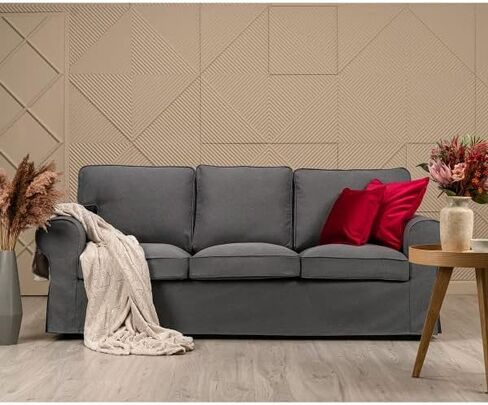استبدال غطاء أريكة Ektorp 3 مقاعد لغطاء أريكة IKEA Ektorp 3 مقاعد، غطاء أريكة Ektorp، غطاء أريكة Ekrorp، غطاء أريكة Ektorp 3 مقاعد فقط (المحيط الداكن) in Kuwait