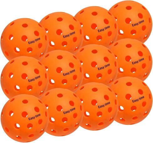 EasyTime Pickleball Ball Set, 40 Holes Pickleball Balls for Outdoor Sport, 26 Holes for Indoor, Highly Durable and Consistent Bounce, USAPA Standard for Pickleball Sport, 4/6/12 Pack to Choose in Saudi Arabia