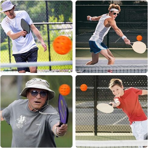 EasyTime Pickleball Ball Set, 40 Holes Pickleball Balls for Outdoor Sport, 26 Holes for Indoor, Highly Durable and Consistent Bounce, USAPA Standard for Pickleball Sport, 4/6/12 Pack to Choose in Saudi Arabia