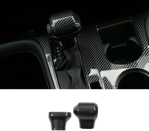 Eridanus Auto Accessories Fit for Toyota Sienna 2023 2022 2021 Inner Gear Shift Knob Cover Trim (Carbon Fiber Style) ABS 2 PCS in Saudi Arabia
