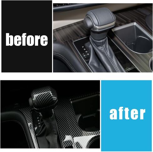 Eridanus Auto Accessories Fit for Toyota Sienna 2023 2022 2021 Inner Gear Shift Knob Cover Trim (Carbon Fiber Style) ABS 2 PCS in Saudi Arabia