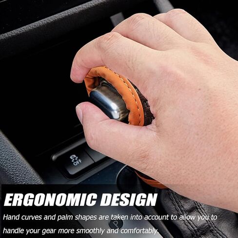 Mandark Car Gear Shift Knob Cover, Vehicle Manual Automatic Shifting Gear Stick Protector, Mini Anti-Slip Automotive Shifter Lever Cover Decor Accessories, Universal for SUV, Truck, RV（Beige） in Saudi Arabia