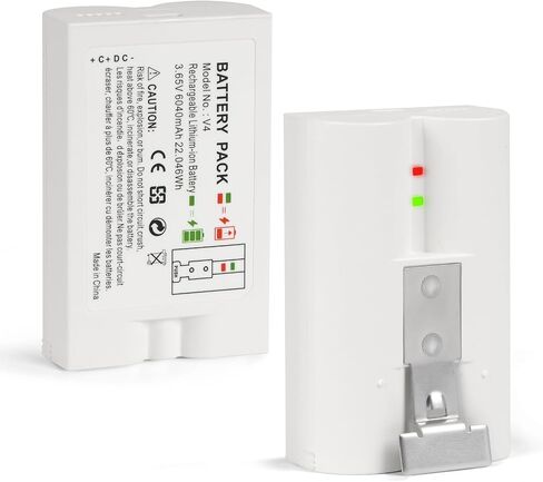 2-Pack Replacement for Ring Battery Compatible with Ring-Doorbell Camera 2/3/4/3plus, Stick Up Cam and Spotlight Cam and Peephole Cam, Rechargeable 3.65V 6040mAh Battery in Saudi Arabia