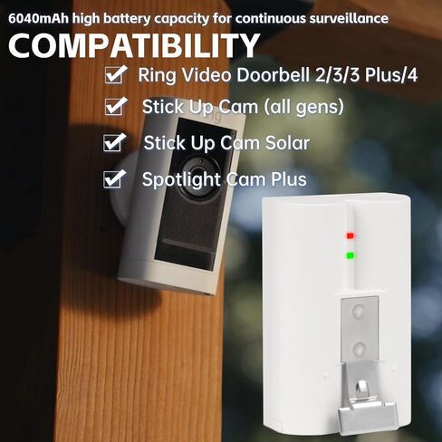قطعتان بديلتان لبطارية Ring المتوافقة مع كاميرا Ring-Doorbell 2/3/4/3plus، وكاميرا Stick Up وكاميرا Spotlight وكاميرا ثقب الباب، بطارية قابلة لإعادة الشحن 3.65 فولت 6040 مللي أمبير في الساعة in Kuwait