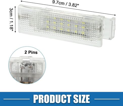 Interior Trunk Light Courtesy Footwell Boot Lamp No.3G0947101A/7L6947101 for VW Golf 15-21 for VW CC 09-17 ABS PC White (Set of 2) in Saudi Arabia