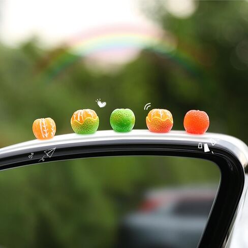 10 قطع لطيف الفواكه البرتقال سيارة الداخلية مرآة الرؤية الخلفية الملحقات suv الفاكهة الديكور لوحة القيادة السيارة زخرفة مضحك الديكورات البرتقالية ديكور شاحنة الحلي العالمية rv تزيين الديكور الخارجي in Kuwait