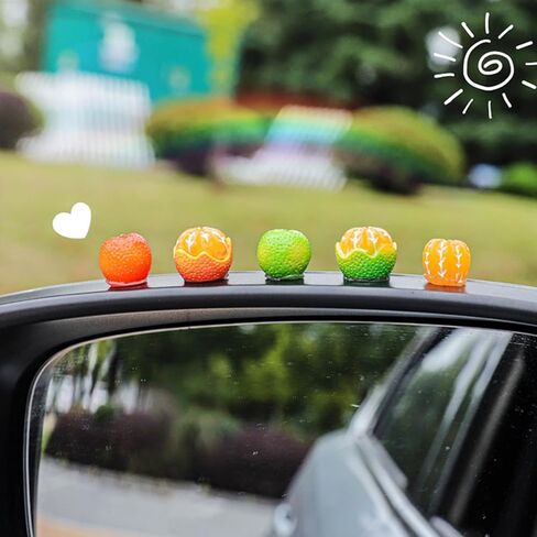 10 قطع لطيف الفواكه البرتقال سيارة الداخلية مرآة الرؤية الخلفية الملحقات suv الفاكهة الديكور لوحة القيادة السيارة زخرفة مضحك الديكورات البرتقالية ديكور شاحنة الحلي العالمية rv تزيين الديكور الخارجي in Kuwait