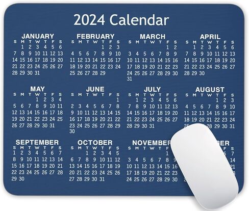 لوحة ماوس بخلفية زرقاء 2024، حصيرة ماوس لتقويم الألعاب مع تصميم مخصص، لوحة ماوس مربعة مقاومة للماء بقاعدة مطاطية غير قابلة للانزلاق للمكتب والمنزل والكمبيوتر المحمول والسفر، 9.5 بوصة × 7.9 بوصة × 0.12 بوصة in Kuwait