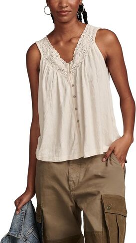 Lucky Brand Women's Lace Trim Tank in Saudi Arabia