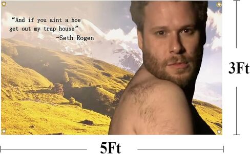 أعلام مضحكة للغرفة مقاس 3 × 5 أقدام راية رائعة منسوجة على شكل كهف للرجال مع حلقات نحاسية لغرفة النوم الجامعية (004) in Kuwait