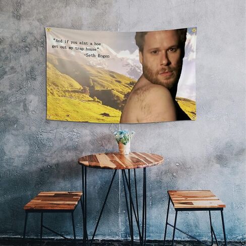 أعلام مضحكة للغرفة مقاس 3 × 5 أقدام راية رائعة منسوجة على شكل كهف للرجال مع حلقات نحاسية لغرفة النوم الجامعية (004) in Kuwait