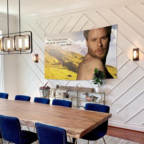 أعلام مضحكة للغرفة مقاس 3 × 5 أقدام راية رائعة منسوجة على شكل كهف للرجال مع حلقات نحاسية لغرفة النوم الجامعية (004) in Kuwait