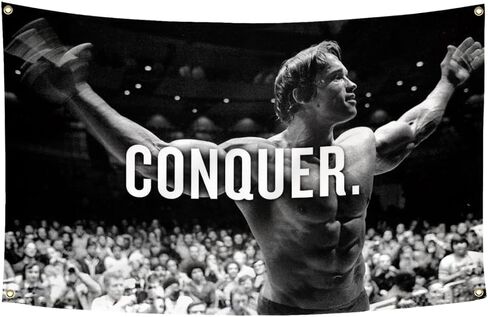 قهر العلم لأرنولد شوارزنيجر 3x5 قدم الدافع نسيج رياضة كلية غرفة النوم رجل الكهف ملهمة جدار راية in Kuwait