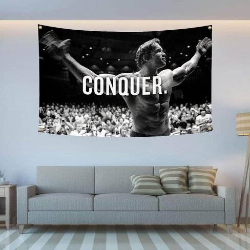 قهر العلم لأرنولد شوارزنيجر 3x5 قدم الدافع نسيج رياضة كلية غرفة النوم رجل الكهف ملهمة جدار راية in Kuwait