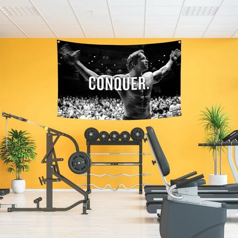 قهر العلم لأرنولد شوارزنيجر 3x5 قدم الدافع نسيج رياضة كلية غرفة النوم رجل الكهف ملهمة جدار راية in Kuwait