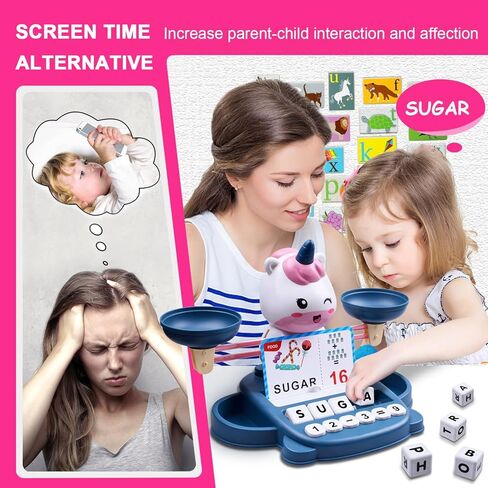 ألعاب توازن الرياضيات يونيكورن - ألعاب مونتيسوري للأطفال بعمر 3 سنوات فما فوق، ألعاب تعليمية وتعليمية للفتيات - عيد الميلاد، هدايا عيد الميلاد in Kuwait