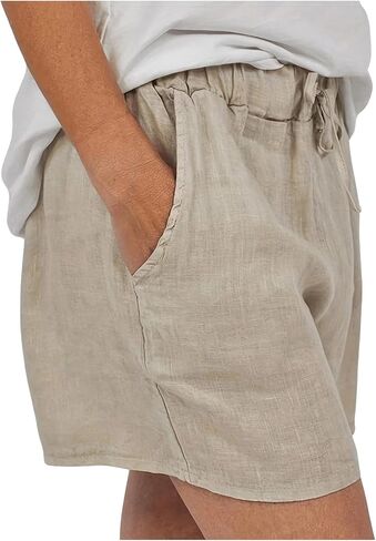 Women's Drawstring Waist Wide Leg Shorts Lounge Casual Loose Fit Shorts with Slant Pocket in Saudi Arabia