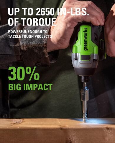 Greenworks 24V Brushless 310 in./lbs Drill / Driver + 2650 in./lbs Impact Driver Combo Kit, (2) USB (Power Bank) Batteries and Dual Port Charger Included LED Light, 2pcs Driving Bits with Tool Bag in Saudi Arabia