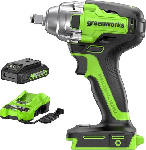 Greenworks 24V Brushless 310 in./lbs Drill / Driver + 2650 in./lbs Impact Driver Combo Kit, (2) USB (Power Bank) Batteries and Dual Port Charger Included LED Light, 2pcs Driving Bits with Tool Bag in Saudi Arabia