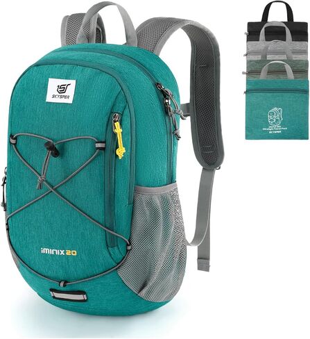 SKYSPER Foldable Small Backpack – 20L Lightweight Hiking Daypack with Chest Belt Packable Travel Rucksack for Women Men in Kuwait