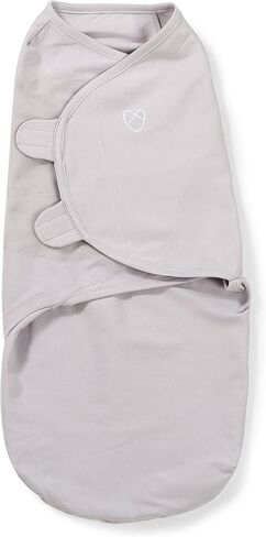 SwaddleMe Original Swaddle - Size Small/Medium, 0-3 Months, 1-Pack (Gray) Easy to Use Newborn Swaddle Wrap Keeps Baby Cozy and Secure and Helps Prevent Startle Reflex in Kuwait