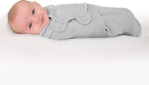 SwaddleMe Original Swaddle - Size Small/Medium, 0-3 Months, 1-Pack (Gray) Easy to Use Newborn Swaddle Wrap Keeps Baby Cozy and Secure and Helps Prevent Startle Reflex in Kuwait
