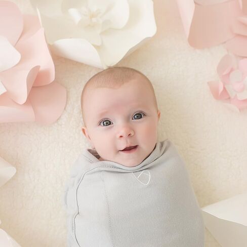 SwaddleMe Original Swaddle - Size Small/Medium, 0-3 Months, 1-Pack (Gray) Easy to Use Newborn Swaddle Wrap Keeps Baby Cozy and Secure and Helps Prevent Startle Reflex in Kuwait