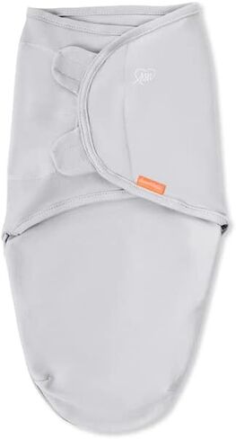 SwaddleMe Original Swaddle - Size Small/Medium, 0-3 Months, 1-Pack (Gray) Easy to Use Newborn Swaddle Wrap Keeps Baby Cozy and Secure and Helps Prevent Startle Reflex in Kuwait