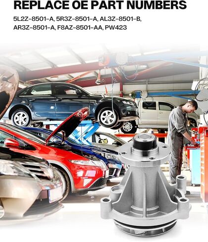 مضخة مياه محرك Cartist PW423 مع حشية للشاحنة (محرك 4.6L/5.4L V8 فقط) 2003-2014 E-150 E-250 E-350 Econoline F-150 F-250 F-350 Super Duty Expedition/Lincoln Aviator Navigator in Saudi Arabia