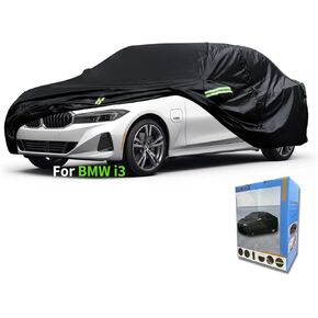 Custom-Fit for Car Cover, 7 Layers Car Cover Waterproof All Weather for Automobiles, Outdoor Full Cover Rain Sun UV Protection with Zipper (Black,for 1 Series-)
