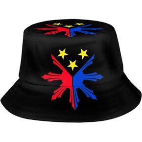 Philippines Flag Bucket Hats Fashion Filipino Sun and Stars Summer Travel Beach Sun Hat Outdoor Cap Unisex